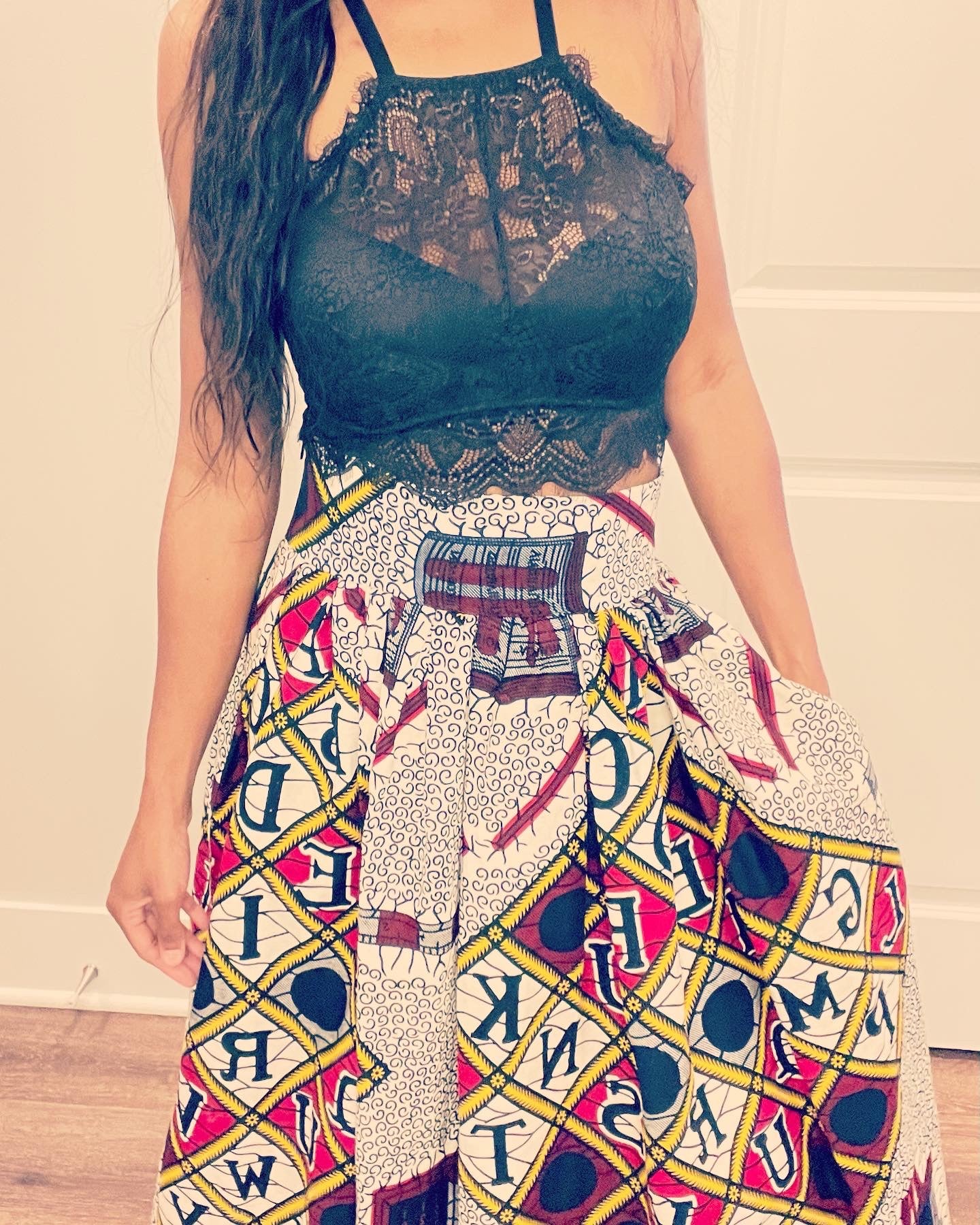 Erica - Ankara Maxi Skirt