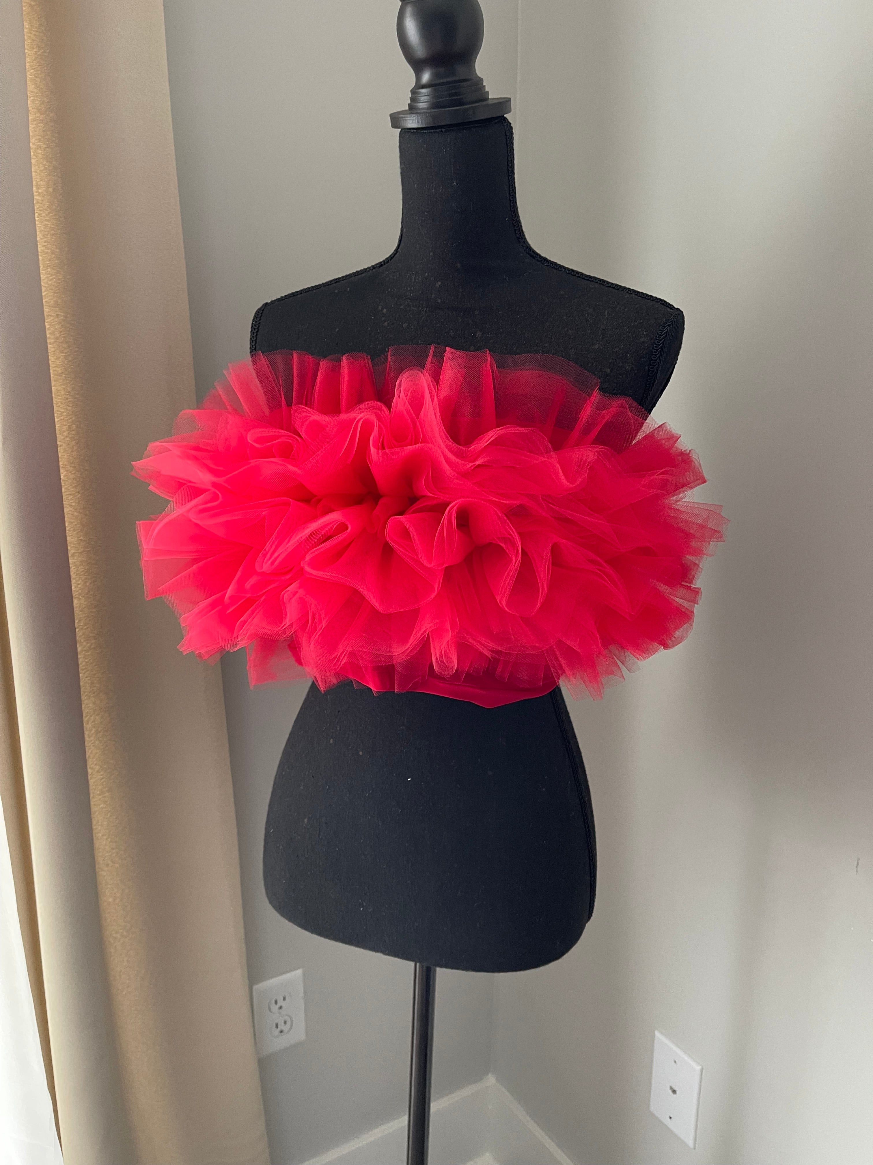 Aiko Tulle Crop Top