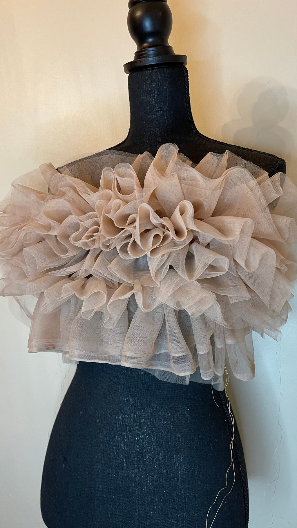 Nude Soft Tulle Crop Top