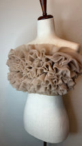 Mae Nude Soft Tulle Crop Top