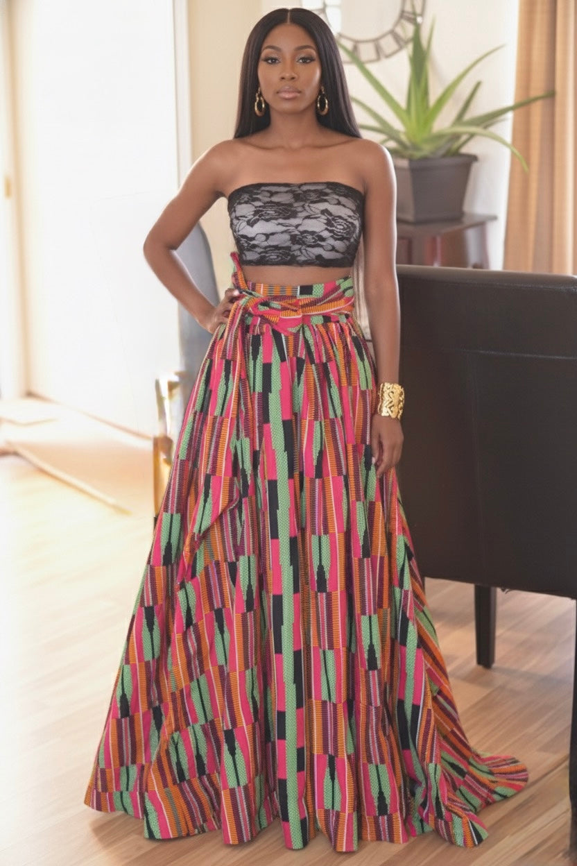 Erica - Ankara Maxi Skirt
